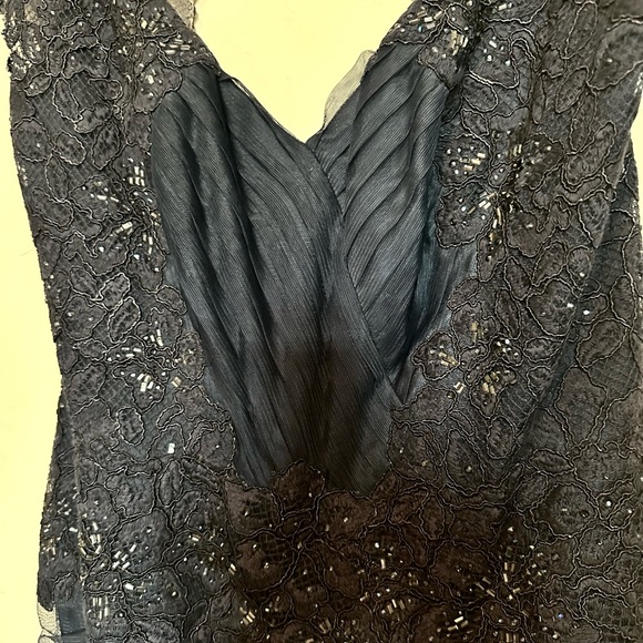 Gown Evening Tadashi Shoji Navy Blue - Picture 8 of 11